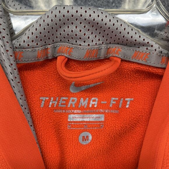 NIKE Therma Fit Hoodie Mens Medium Orange gray - Picture 12 of 16